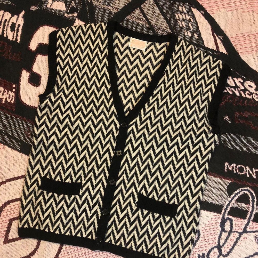 Vintage Pendleton  Knit Button Vest cardigan